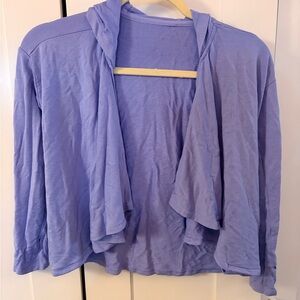 Lavender Open Front Cardigan
